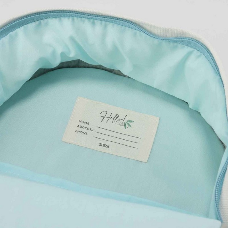 Zaino orso polare per bambini in formato A4 realizzato in cotone